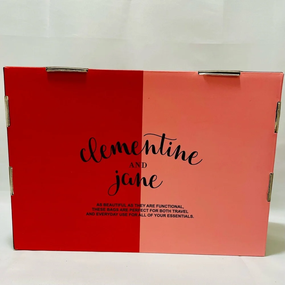Clementine & Jane 2-piece Cosmetic Bag Set, NWT